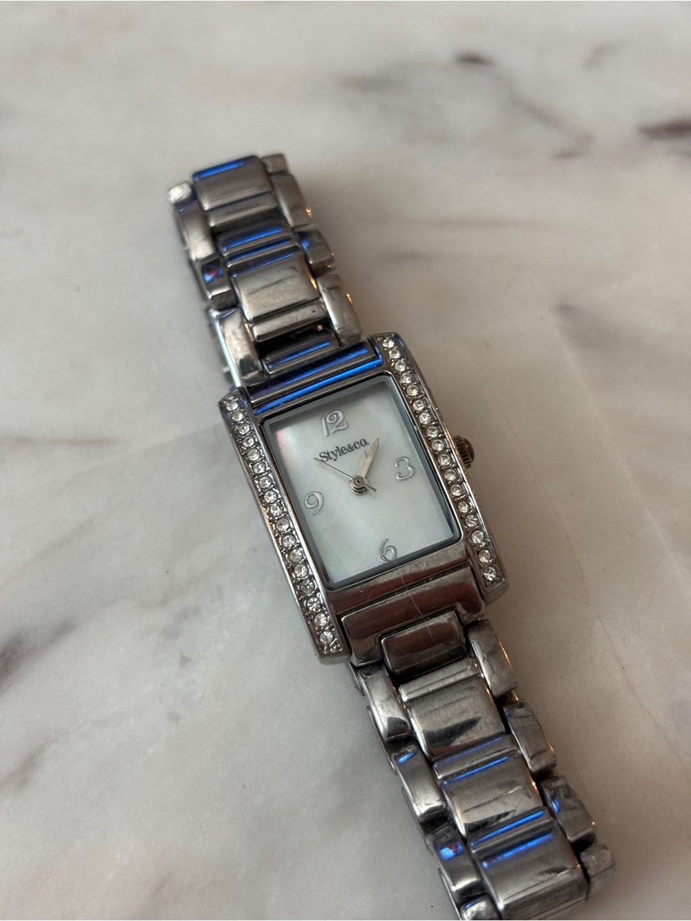 Silver Crystal-Accent Women’s Bracelet Watch - Silver